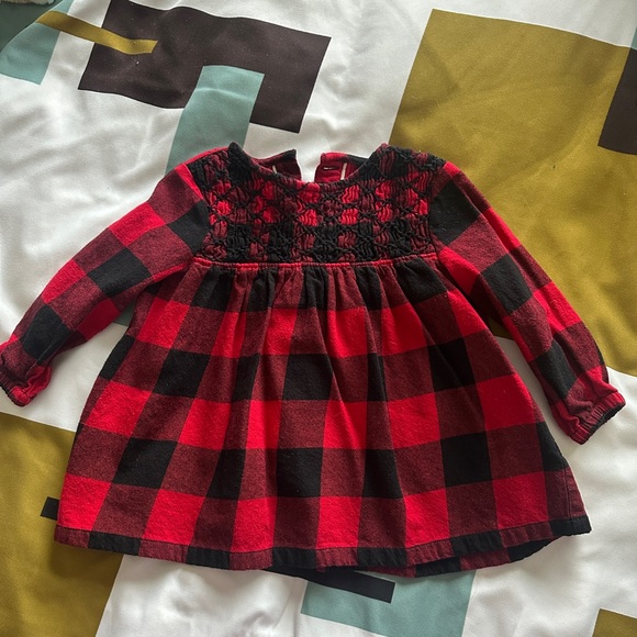 Roots Baby Buffalo plaid dress - Picture 1 of 3